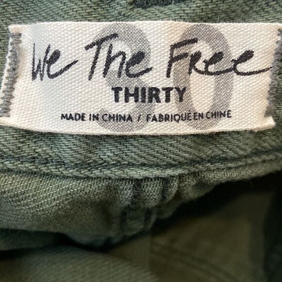 Free people shorts Sz 30 NWT Sage color High Raise - Picture 9 of 9